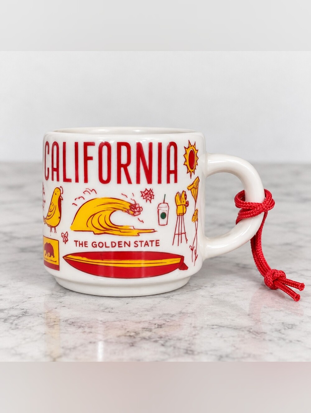 Starbucks California Been There Series 2 Oz Mini Mug Ornament Golden State